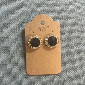 Vintage Black Onyx Earrings